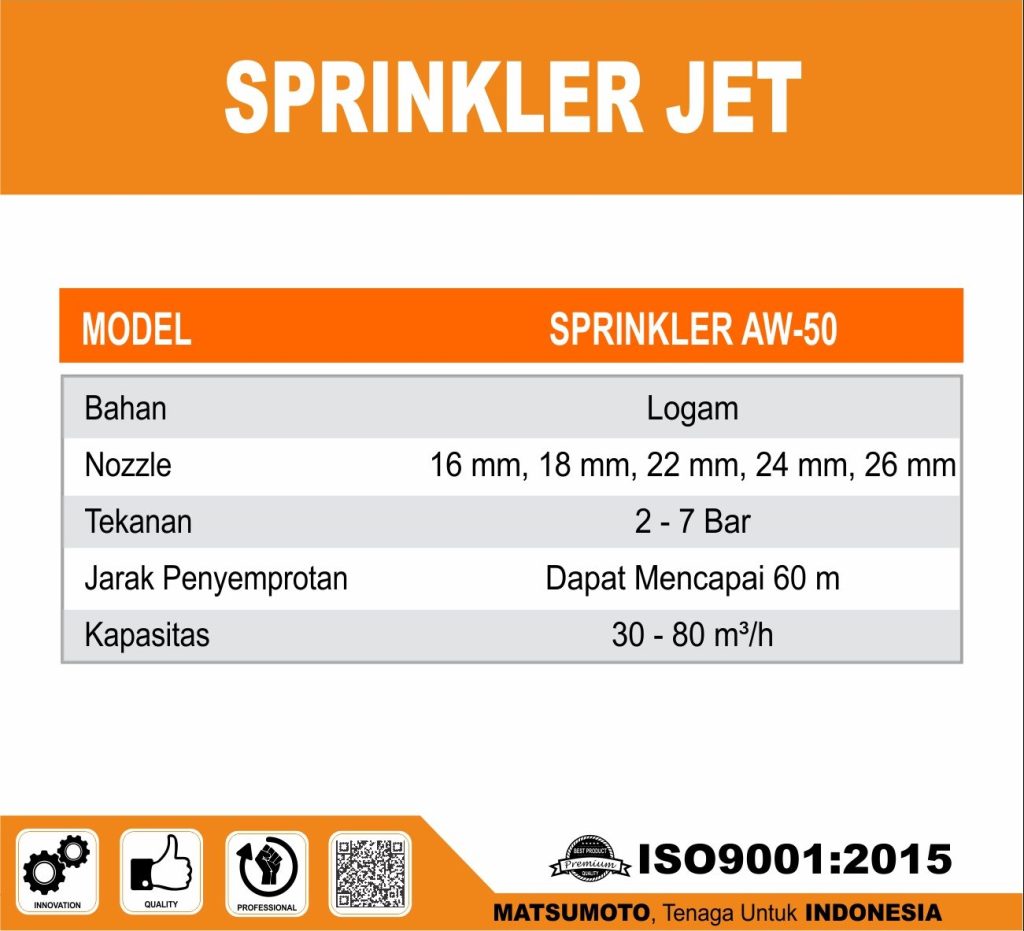 SPRINKLER AW50 POWER SPRAYER / KNAPSACK SPRINKLER JET MATSUMOTO