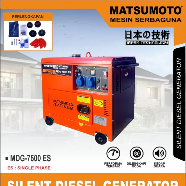 MDG-7500 ES | SILENT DIESEL GENERATOR | MATSUMOTO