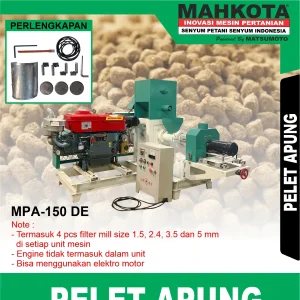 MPA-150 DE | PELLET MACHINE APUNG | MESIN CETAK PELET APUNG | MAHKOTA