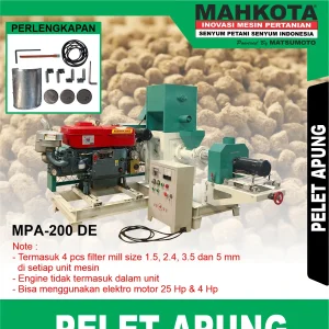 MPA-200 DE | PELLET MACHINE APUNG | CETAK PELET APUNG | MAHKOTA