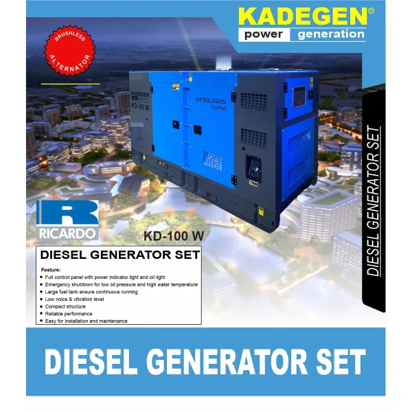 KADEGEN KD-100 W / DIESEL GENERATOR SET
