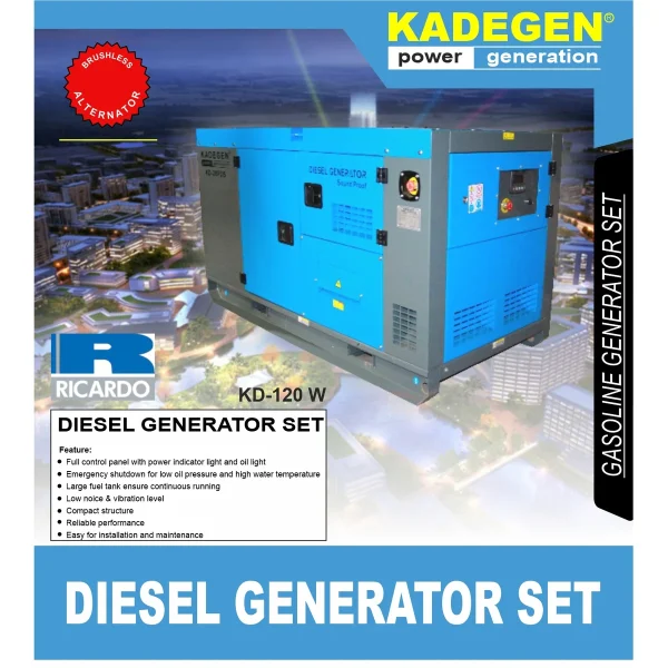 KADEGEN KD-120 W / DIESEL GENERATOR SET