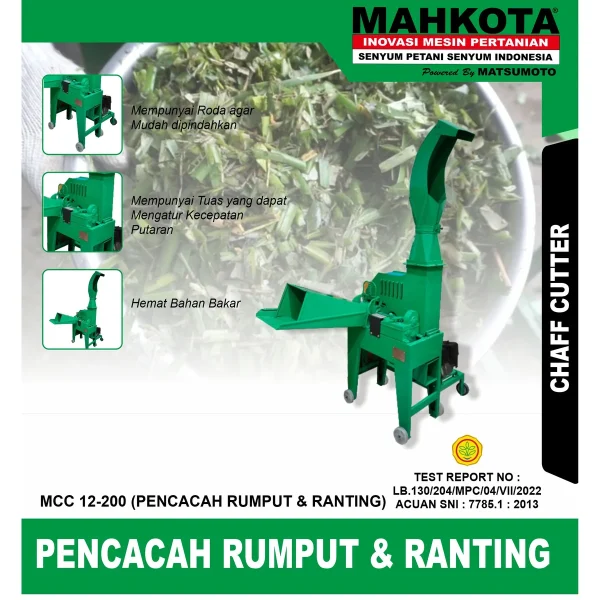 MAHKOTA MCC 12-200 / PENCACAH RUMPUT & RANTING