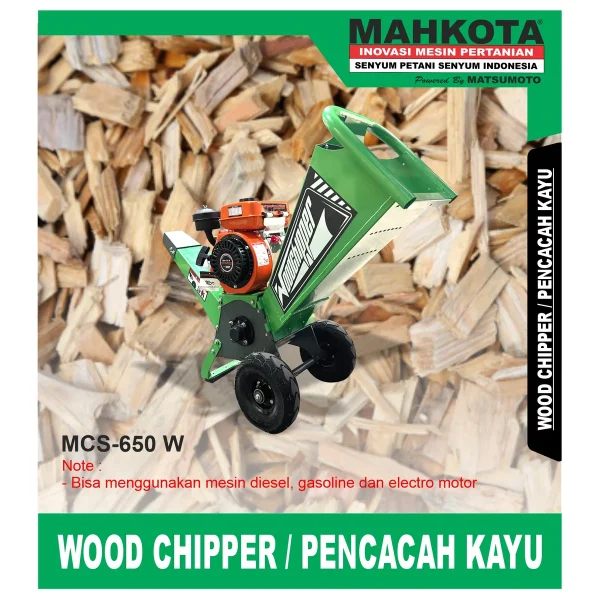 MAHKOTA MCS 650 W / WOOD CHIPPER / PENCACAH KAYU