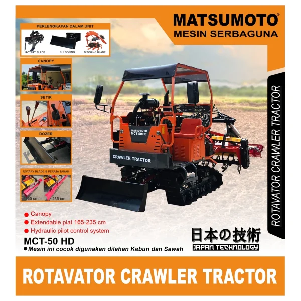 MATSUMOTO MCT-50 HD / ROTAVATOR CRAWLER TRACTOR