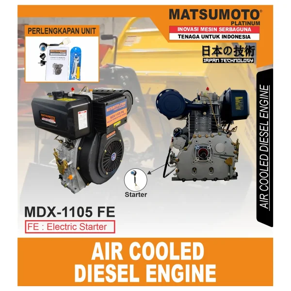 MATSUMOTO MDX-1105 FE / AIR COOLED DIESEL ENGINE