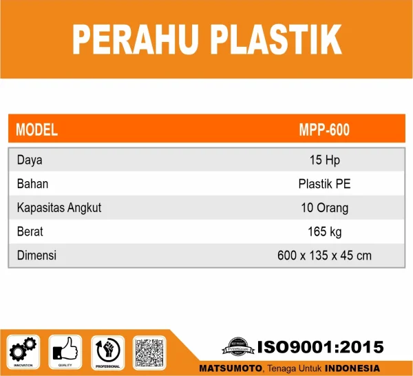 MPP-600 | PERAHU PLASTIK | MATSUMOTO