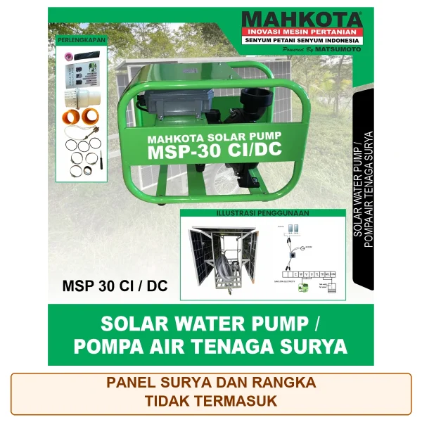 MAHKOTA MSP-30 DC/CI / SOLAR WATER PUMP / POMPA AIR TENAGA SURYA