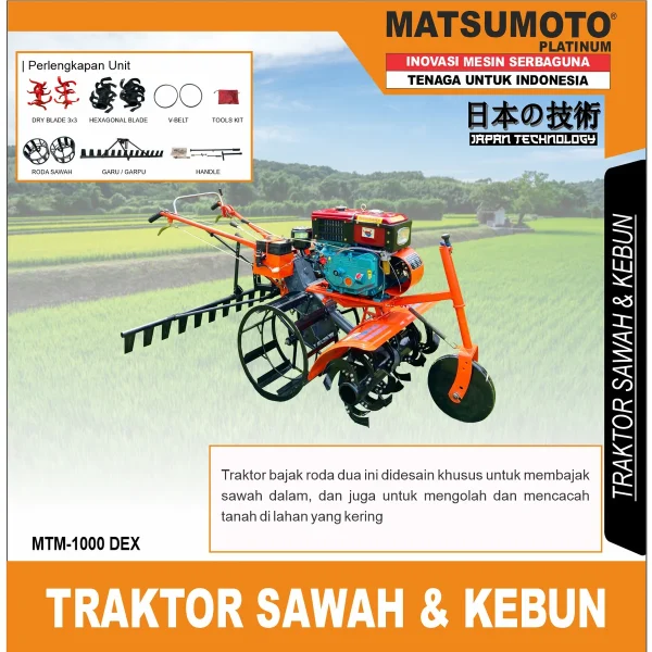 MATSUMOTO MTM-1000 DEX / TRAKTOR SAWAH & KEBUN