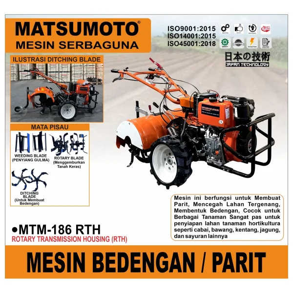 MATSUMOTO MTM-186 RTH / MESIN BEDENGAN / PARIT