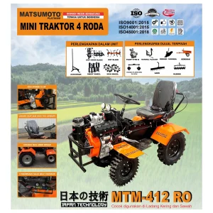 MATSUMOTO MTM-412 RO / MINI TRAKTOR 4 RODA