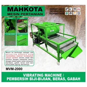 MAHKOTA MVM-2000 / VIBRATING MACHINE / PEMBERSIH BIJI-BIJIAN, BERAS, GABAH