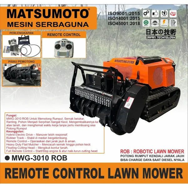 MATSUMOTO MWG-3010 ROB / REMOTE CONTROL LAWN MOWER