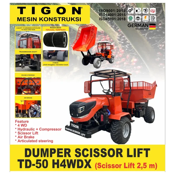 TIGON TD-50 H4WDX / DUMPER SCISSOR LIFT