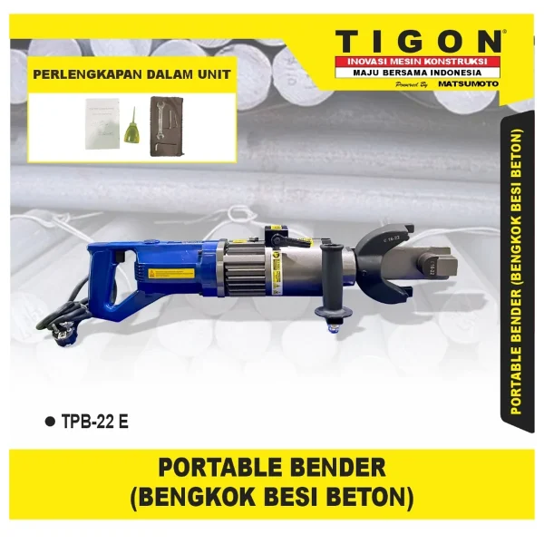 TIGON TPB 22 E / PORTABLE BENDER / BENGKOK BESI BETON