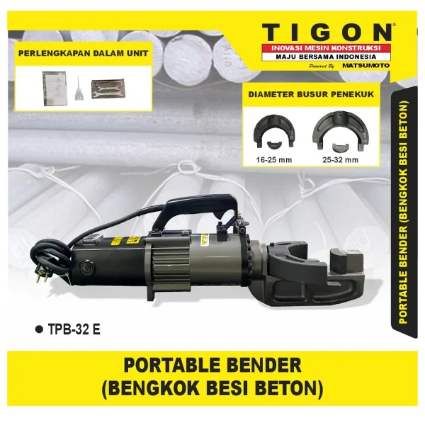 TIGON TPB 32 E / PORTABLE BENDER / BENGKOK BESI BETON
